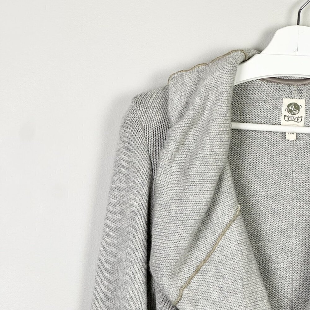Anthropologie Tiny Rare Wool Blend Long Length Boho Cardigan Coat - Picture 3 of 11